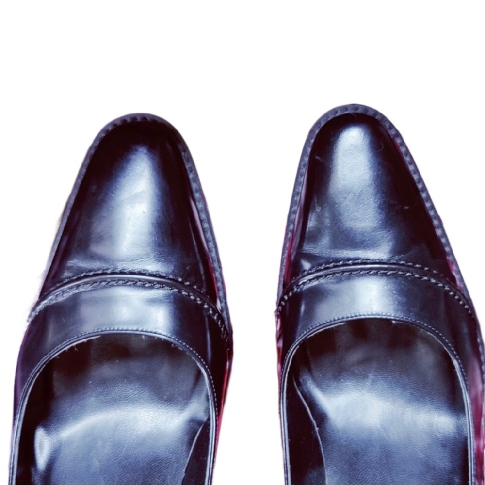 RALF LAUREN BLACK LABEL Leather Heels. Size 7.5 - Picture 2 of 5